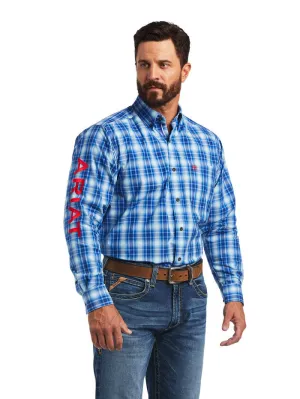 Ariat 10040786 Mens Pro Series Team Yves Classic Fit Shirt Cerulean Blue