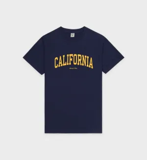 California T-Shirt - Navy/Gold