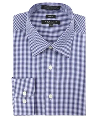 Marquis Checkered Slim Fit Dress Shirt - Blue