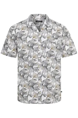 Matinique Floral Print Shirt White/Black