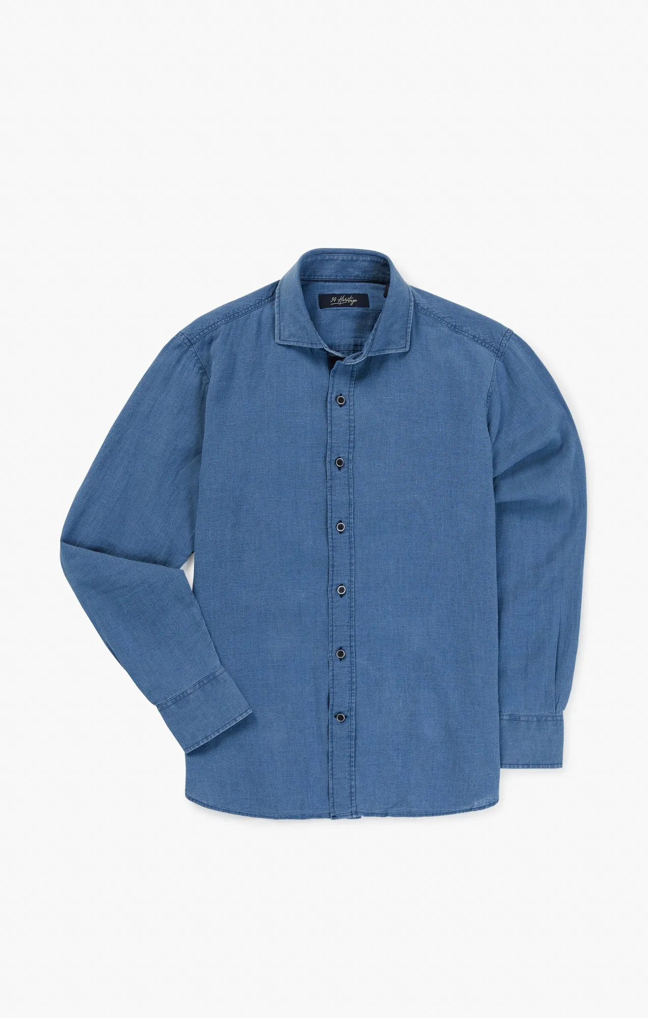 Mini Check Shirt in Indigo