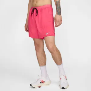 Nike Men's Dri-FIT Stride 5 Inch 2 in 1 Running Shorts Aster Pink / Reflective Silver