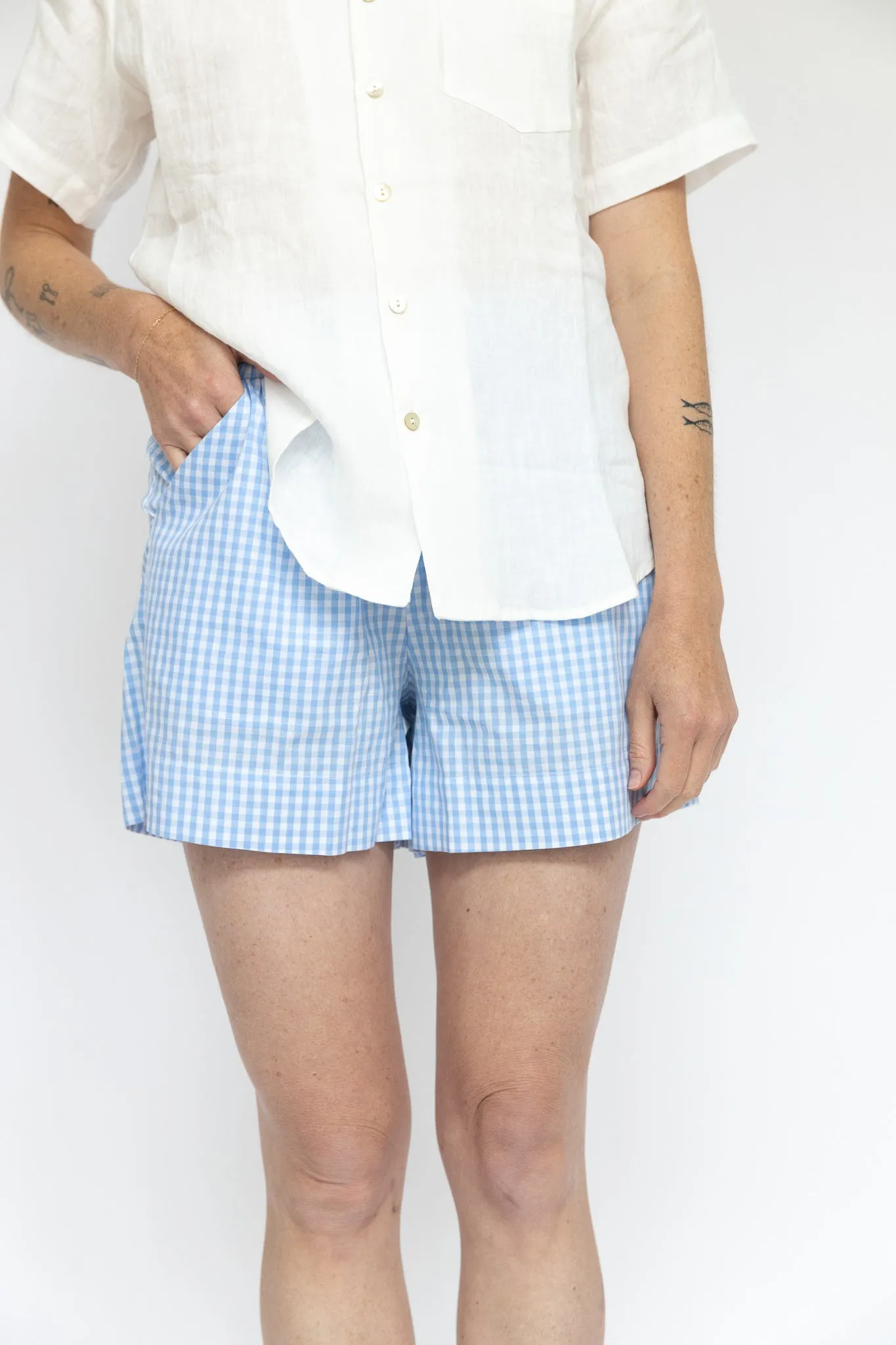 Ruby Shorts | Light Blue Gingham