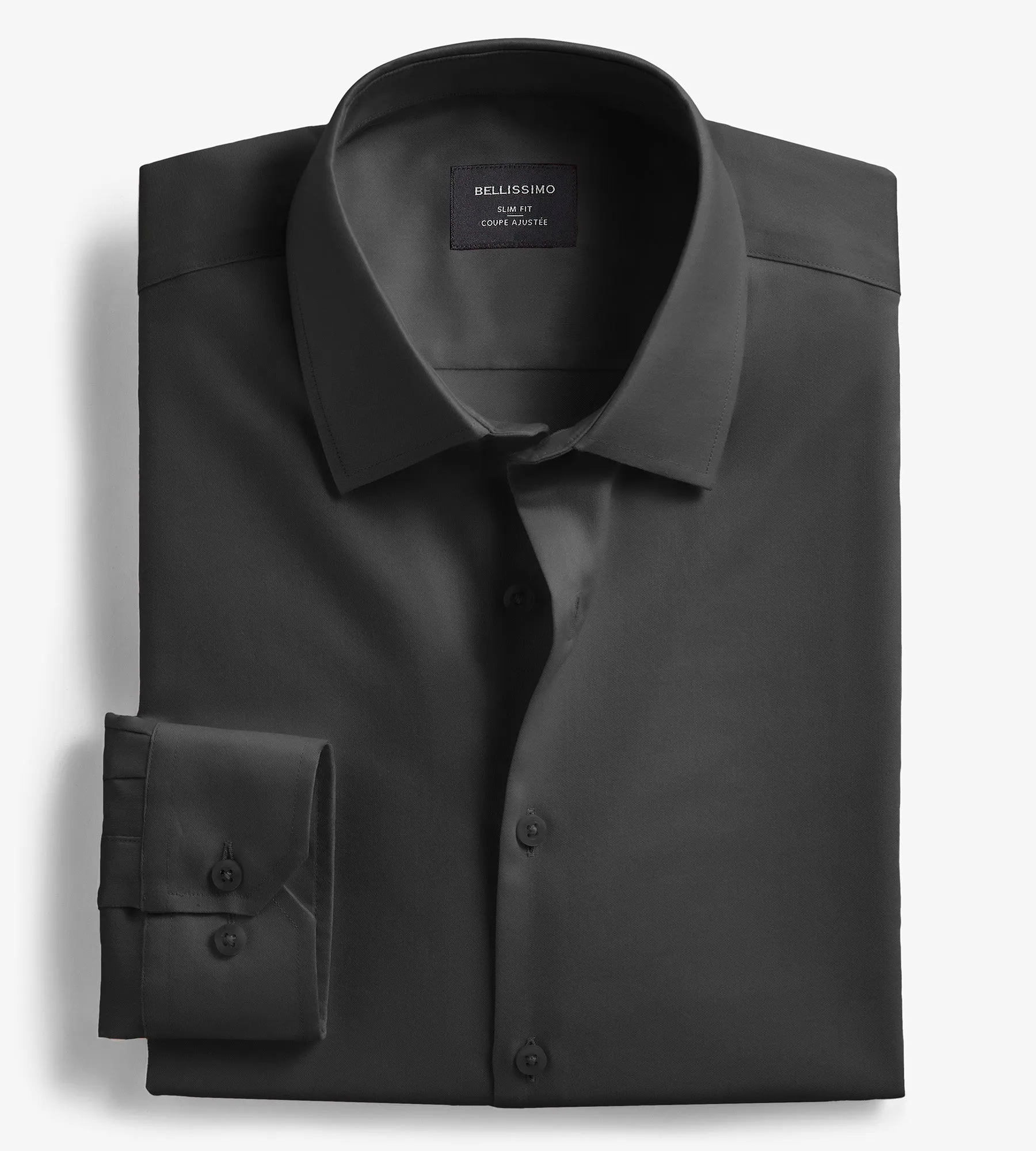 Slim Fit Non-Iron Sateen Dress Shirt