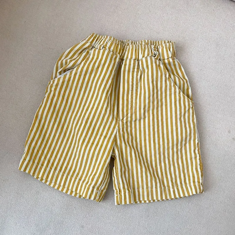 Striped Long Shorts