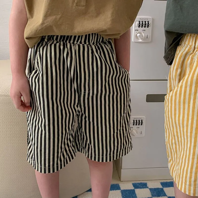 Striped Long Shorts