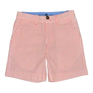 Sweetgrass Shorts - Carolina Coral Seersucker