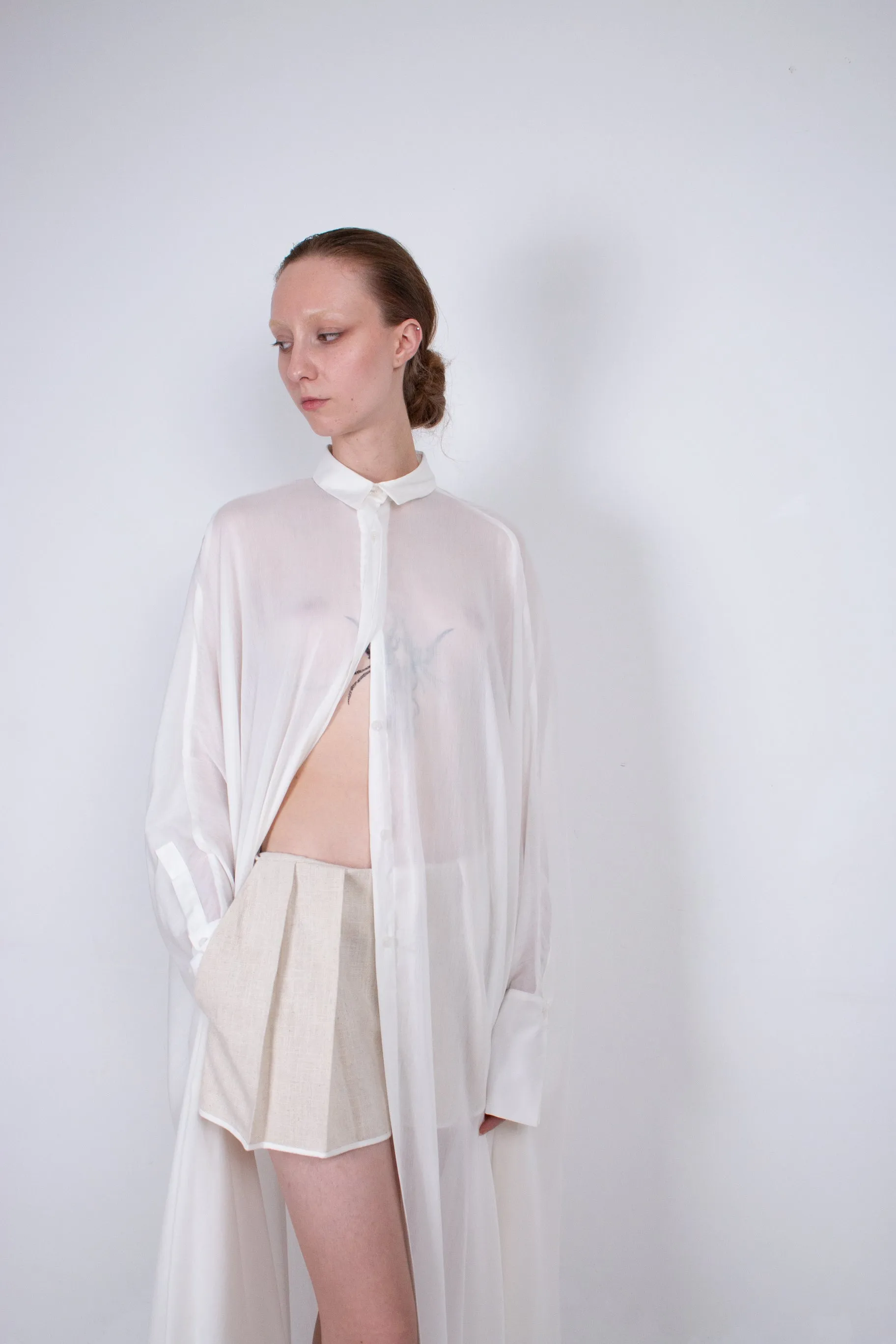 White Medusae Silk Shirt