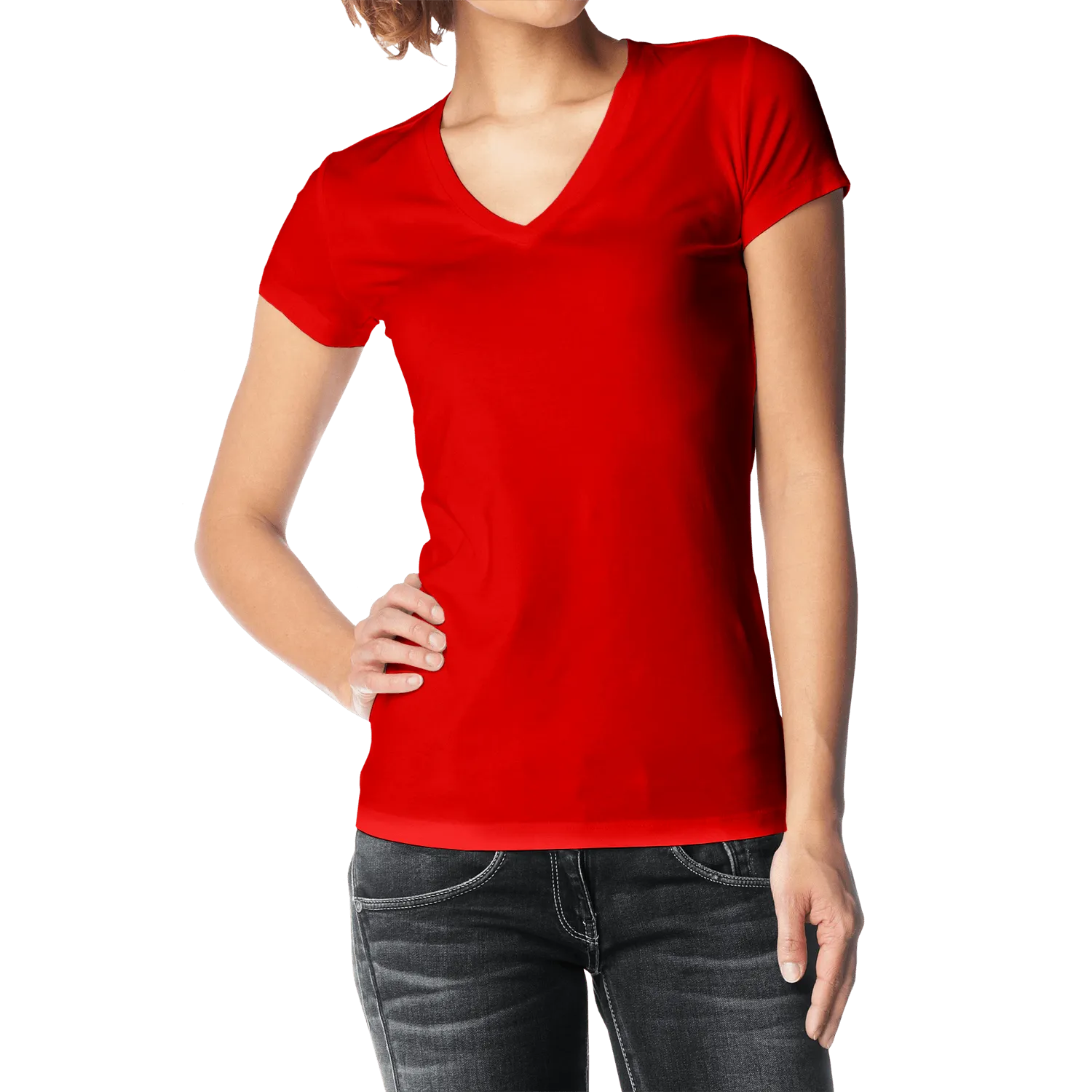 Women's round neck Grey/Navy/Red Value pack